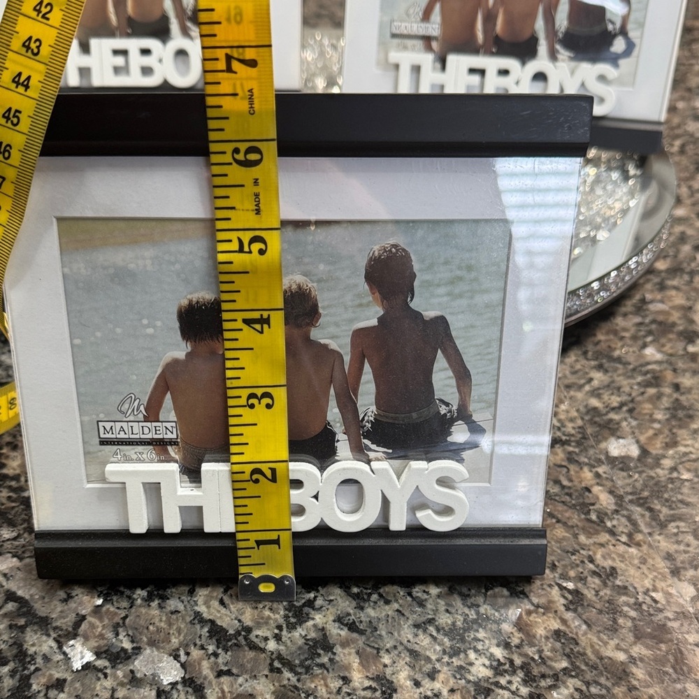 Malden Black and Silver 'The Boys' Photo picture Frame NWT set of 3 - Picture 6 of 7